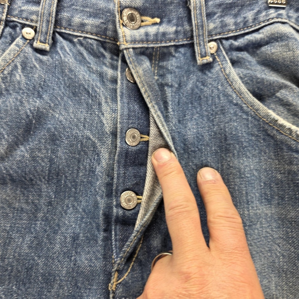 Vintage Levis Engineered Jeans Mens Blue Twisted Button Fly Fits 32x33 - Picture 14 of 16